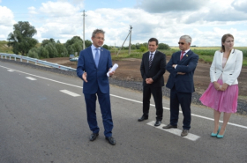 Открытие новой дороги в Янтиковском  районе