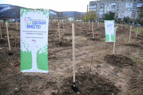 Победители акции «Сделаем вместе!» высадили 340 саженцев деревьев